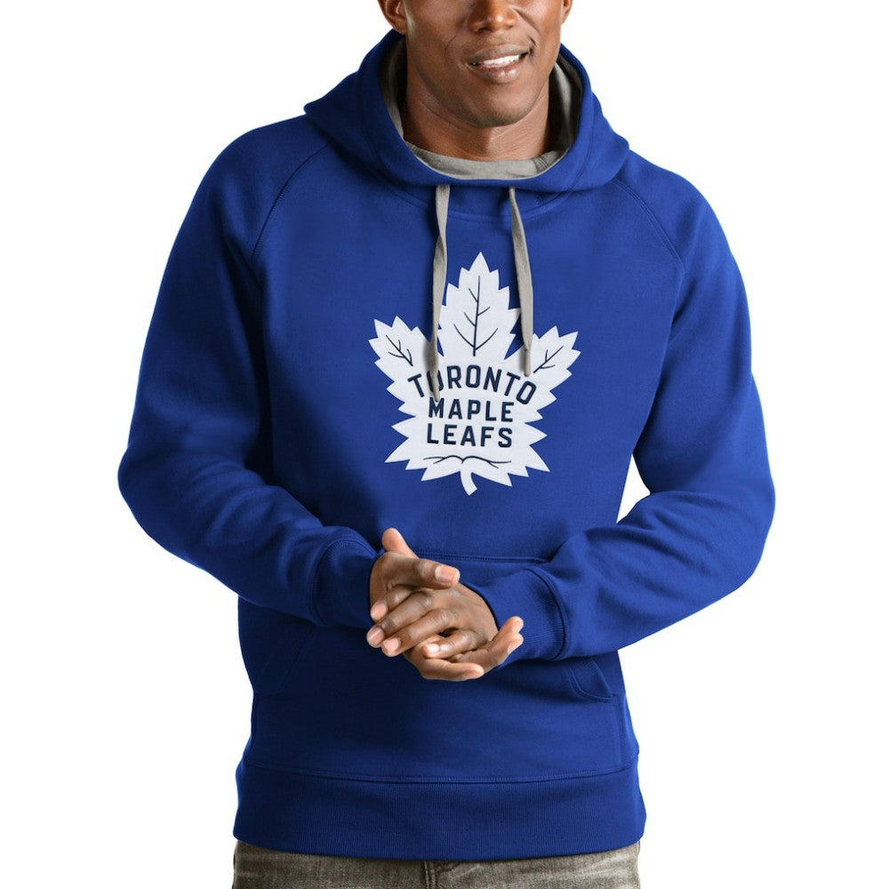 Toronto Maple Leafs - Antigua Logo Victory Pullover Hoodie Blue
