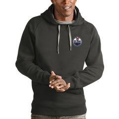 Edmonton Oilers - Antigua Victory Pullover Hoodie Charcoal