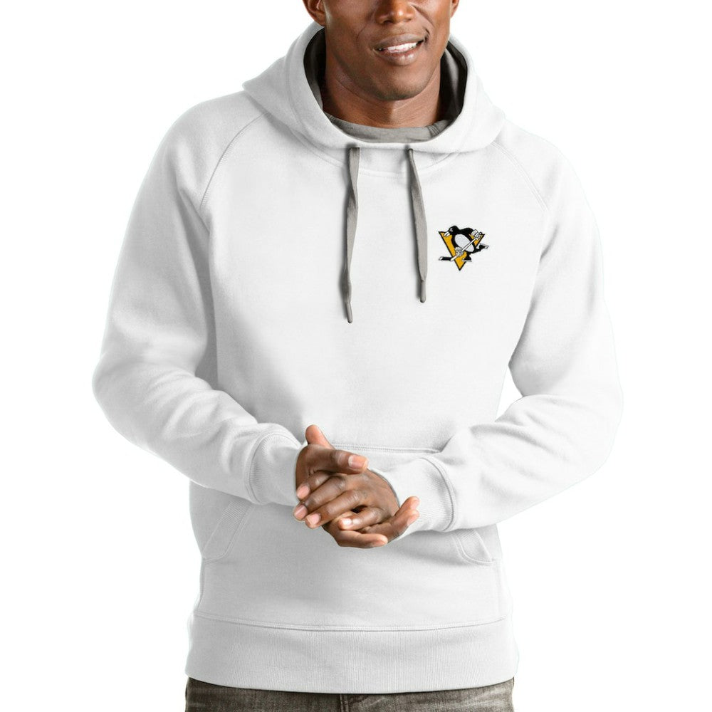 Pittsburgh Penguins Antigua Victory Pullover Hoodie White