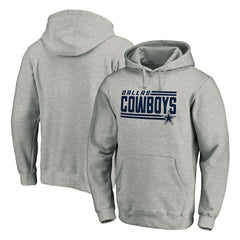 Dallas Cowboys Onside Stripe Pullover Hoodie Heathered Gray - NFL