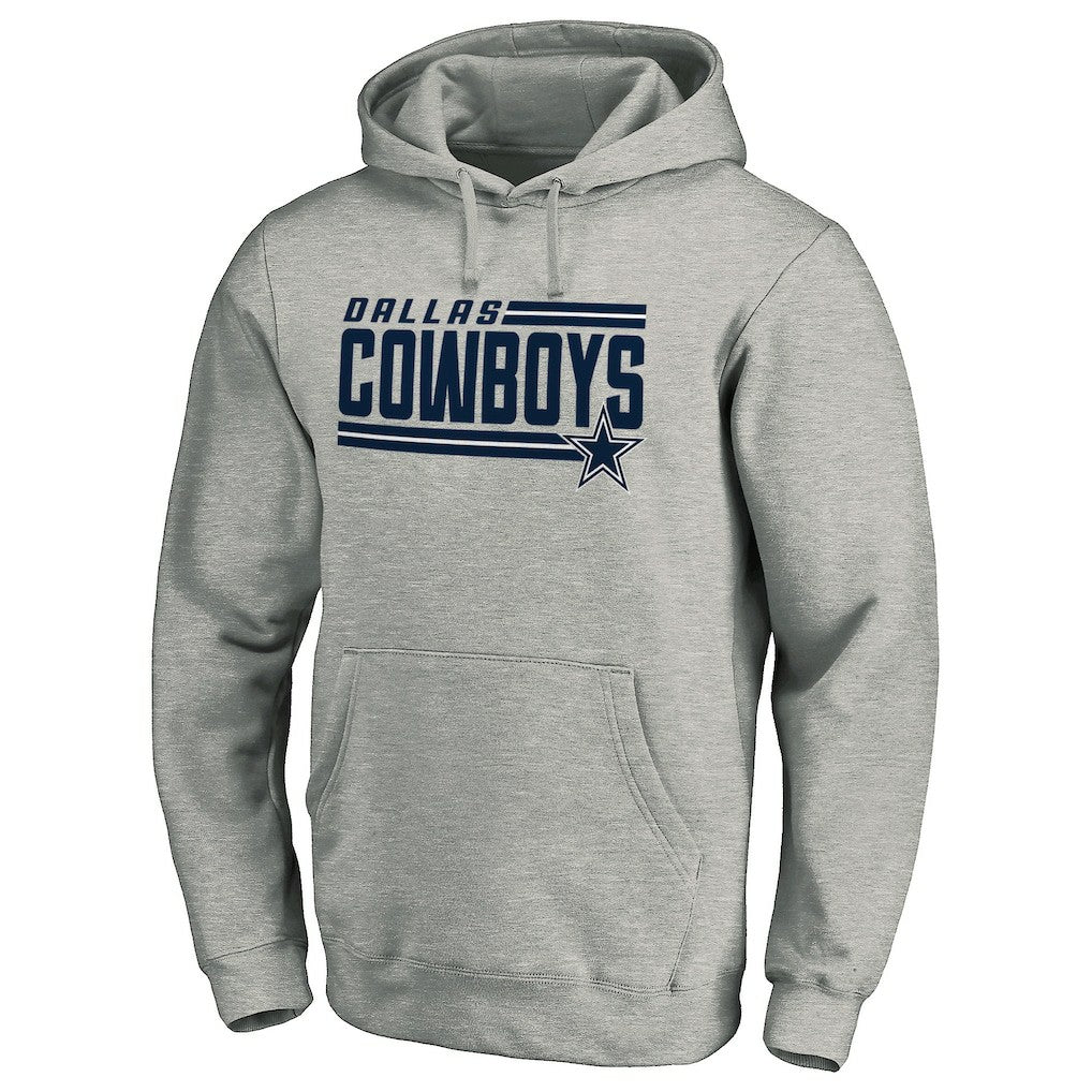 Dallas Cowboys Onside Stripe Pullover Hoodie Heathered Gray - NFL