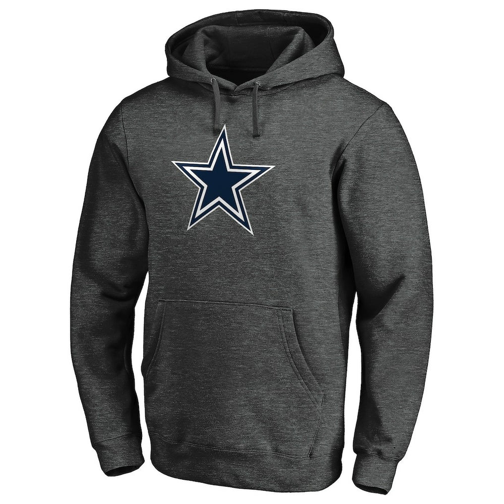 Dallas Cowboys Primary Logo Fitted Pullover Hoodie Charcoal - NFL