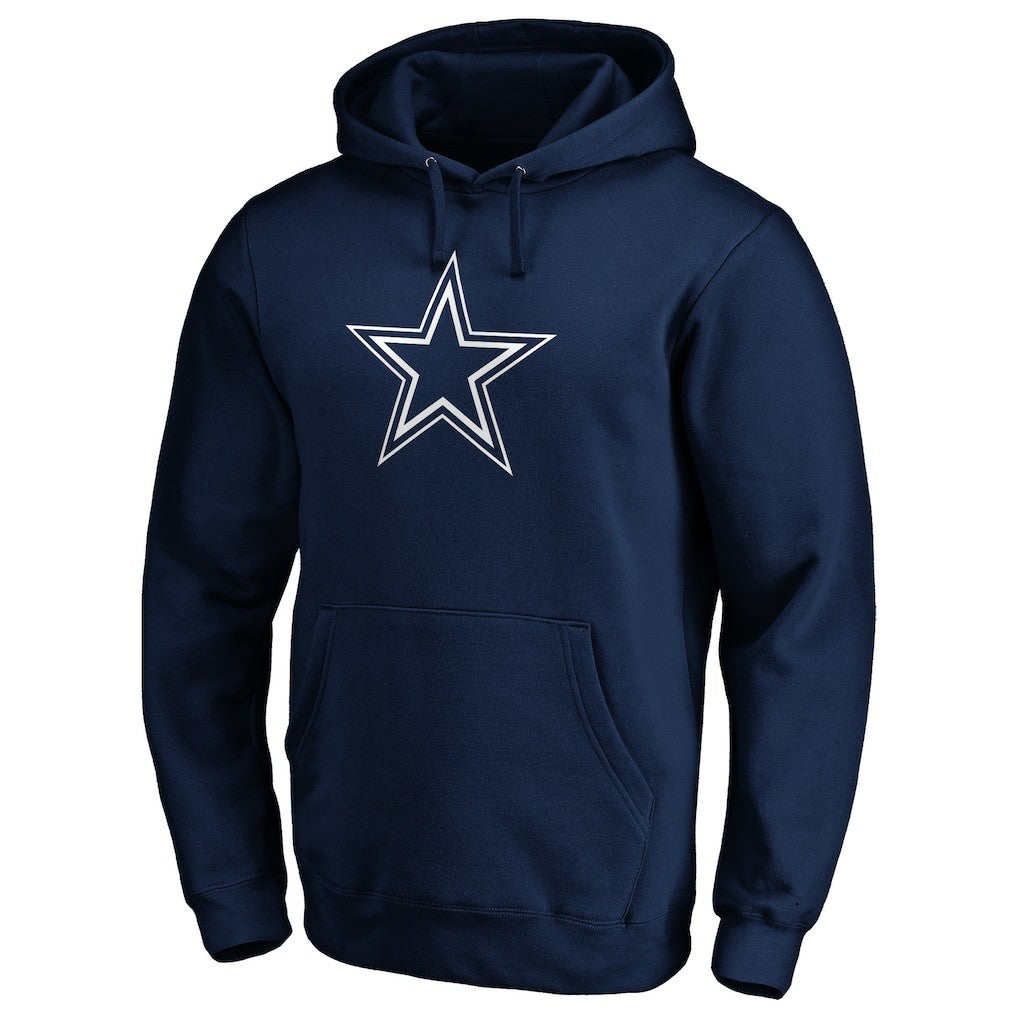 Dallas Cowboys Primary Logo Fitted Pullover Hoodie Navy - NFL