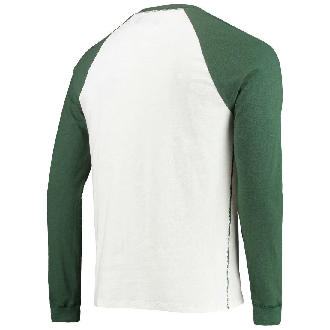 Green Bay Packers Junk Food Colorblock Raglan Long Sleeve T-Shirt White/Green - NFL