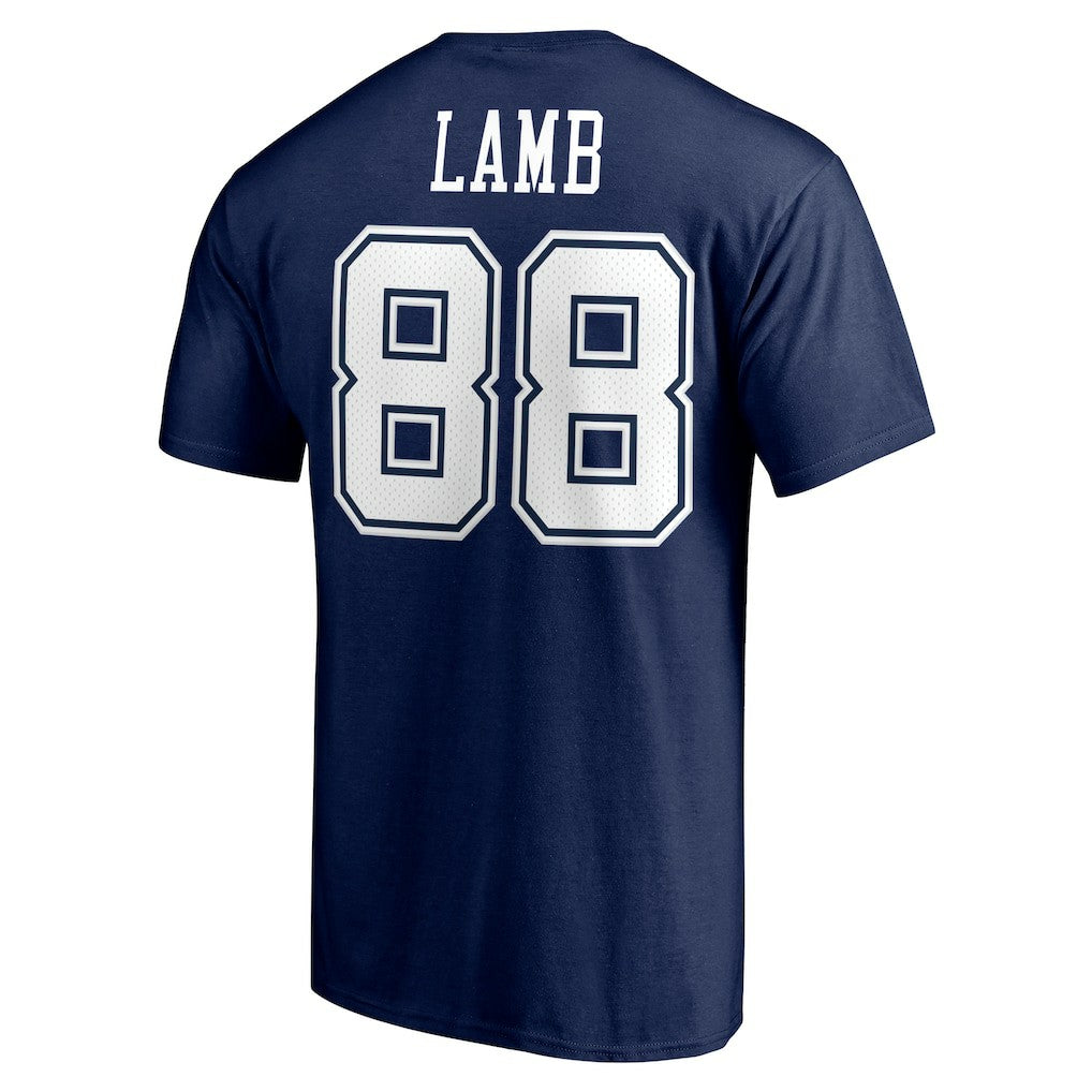CeeDee Lamb Dallas Cowboys Team Player Icon Name & Number T-Shirt Navy - NFL
