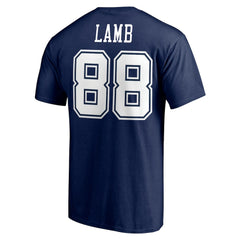 CeeDee Lamb Dallas Cowboys Team Player Icon Name & Number T-Shirt Navy - NFL