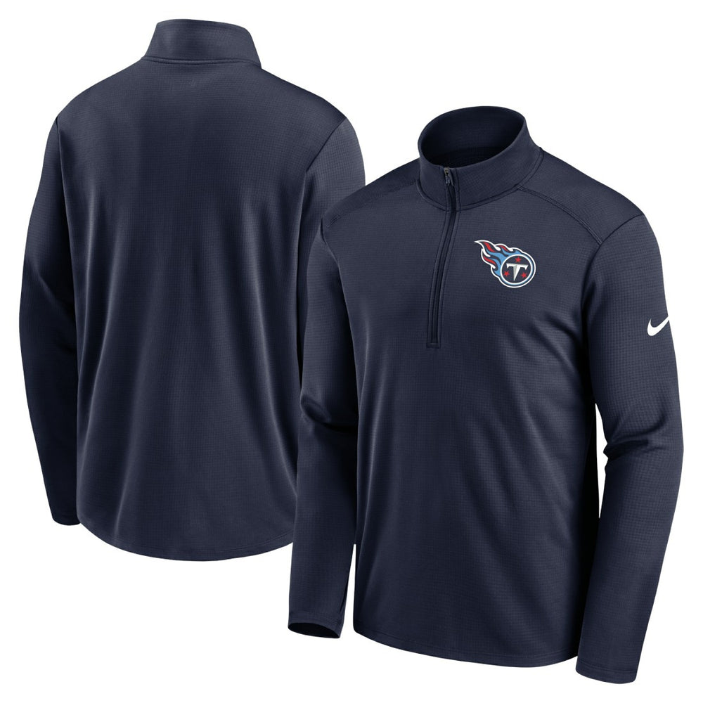 Tennessee Titans Logo Pacer Performance Half-Zip Jacket Navy - Nike