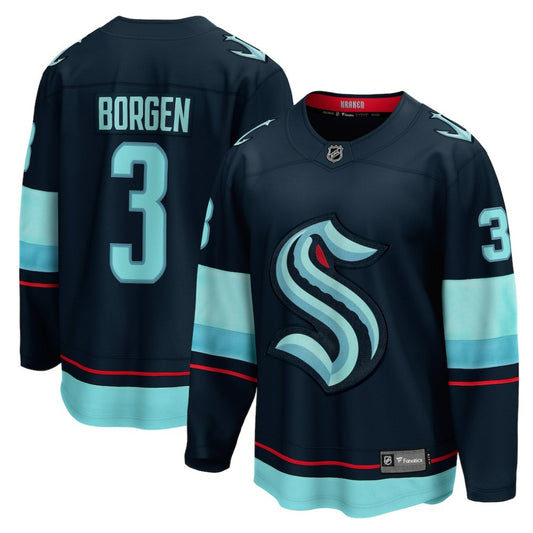 Will Borgen Seattle Kraken Fanatics Home Breakaway Player Jersey - Deep Sea Blue | NHL Jerseys
