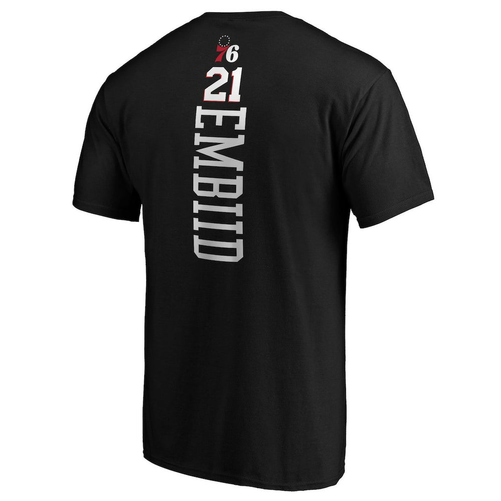 NBA - Joel Embiid Philadelphia 76ers Playmaker Name & Number T-Shirt - Black