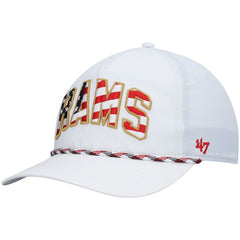 Los Angeles Rams '47 Hitch Stars and Stripes Trucker Adjustable Hat White - 47 brand