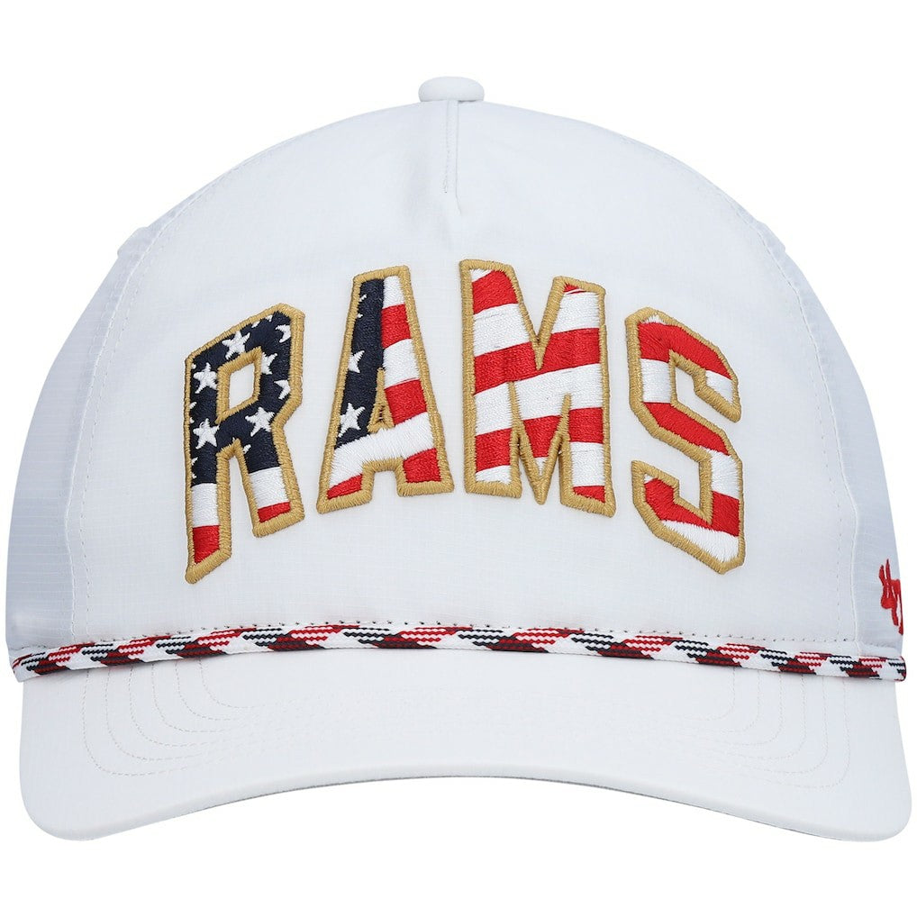 Los Angeles Rams '47 Hitch Stars and Stripes Trucker Adjustable Hat White - 47 brand