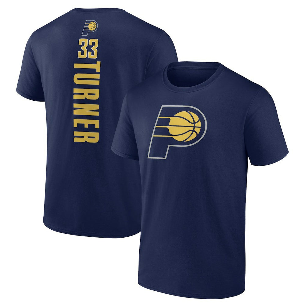 NBA - Myles Turner Indiana Pacers Playmaker Name & Number T-Shirt - Navy