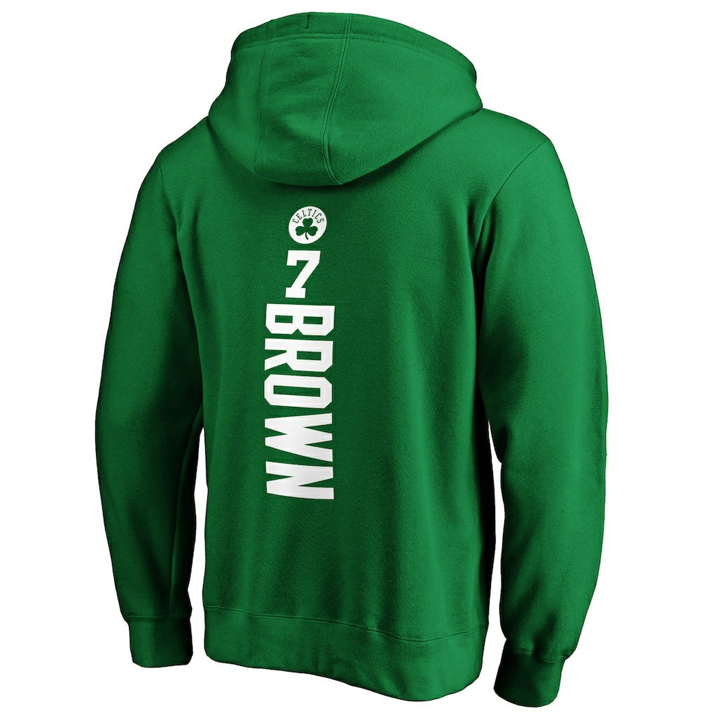 NBA - Jaylen Brown Boston Celtics Playmaker Name & Number Pullover Hoodie - Kelly Green
