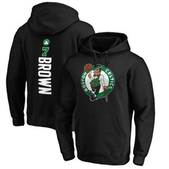 NBA - Jaylen Brown Boston Celtics Playmaker Name & Number Pullover Hoodie - Black