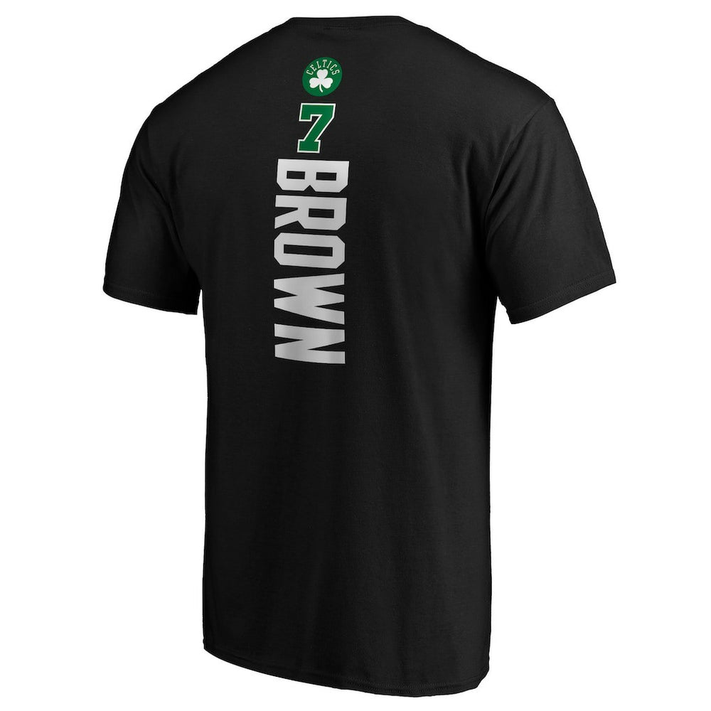 NBA - Jaylen Brown Boston Celtics Playmaker Name & Number T-Shirt - Black