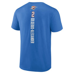 NBA - Shai Gilgeous-Alexander Oklahoma City Thunder Playmaker Name & Number T-Shirt - Blue