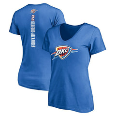 NBA - Shai Gilgeous-Alexander Oklahoma City Thunder Women's Playmaker Name & Number V-Neck T-Shirt - Blue