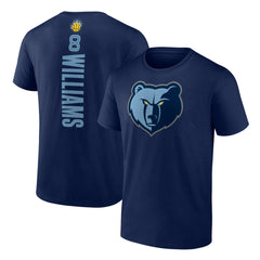 NBA - Ziaire Williams Memphis Grizzlies Playmaker Name & Number T-Shirt - Navy