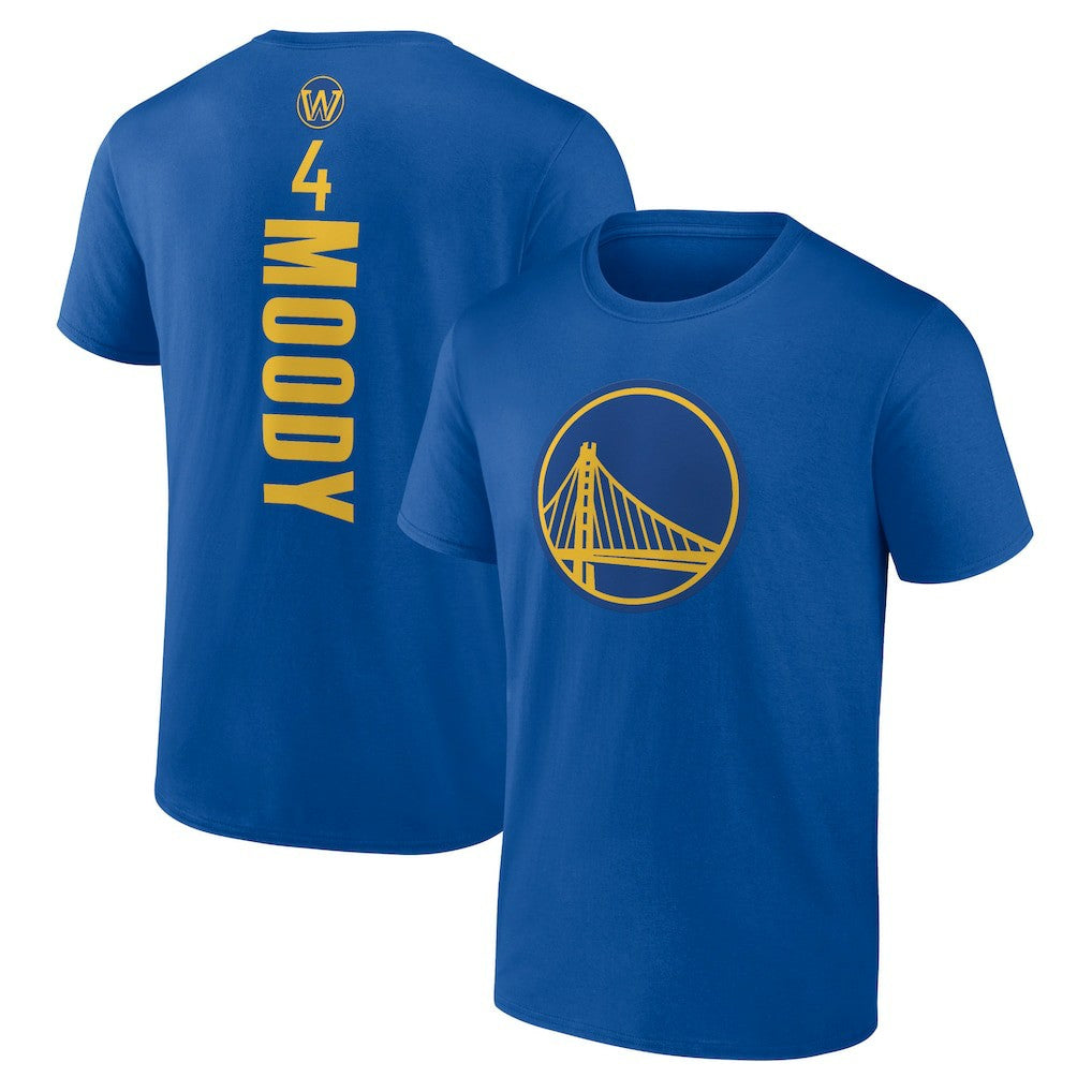 NBA - Moses Moody Golden State Warriors Playmaker Name & Number T-Shirt - Royal