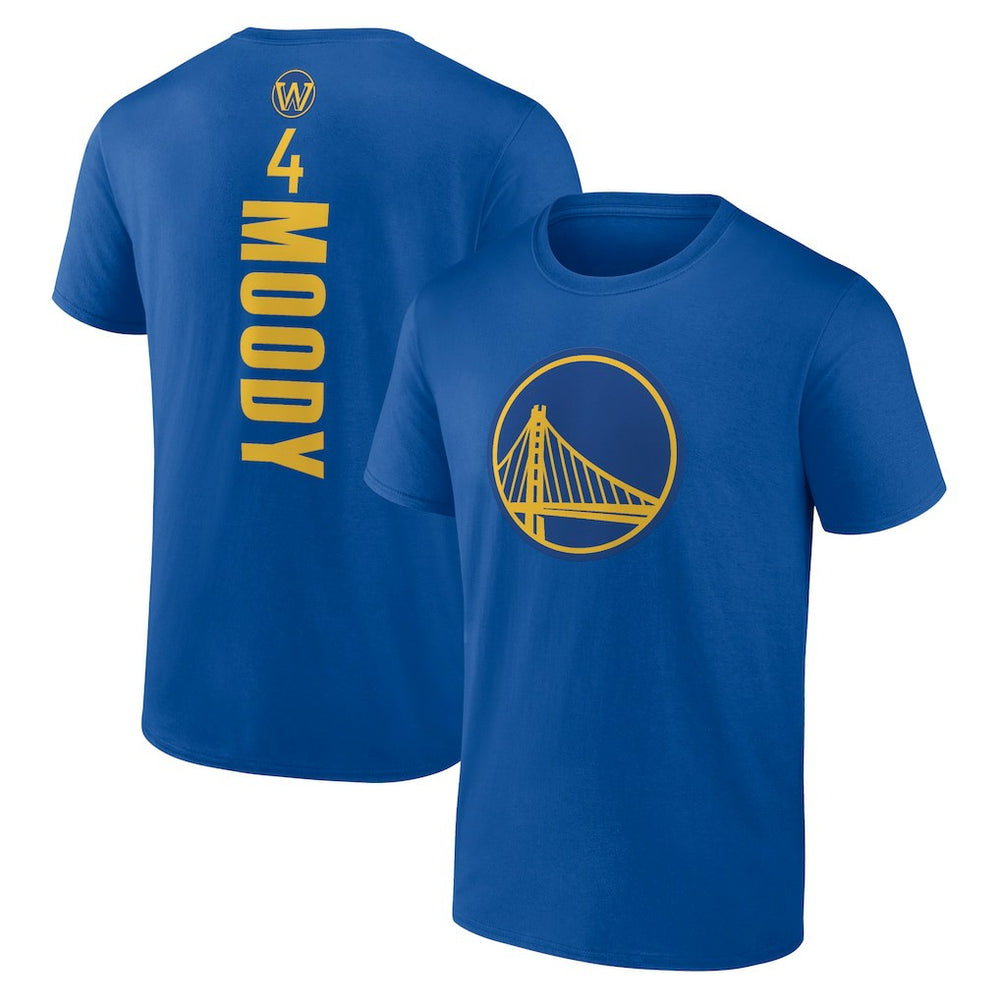 NBA - Moses Moody Golden State Warriors Playmaker Name & Number T-Shirt - Royal