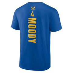 NBA - Moses Moody Golden State Warriors Playmaker Name & Number T-Shirt - Royal