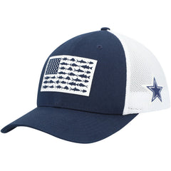 Dallas Cowboys Mesh Fish Flag Flex Hat Navy/White - Columbia