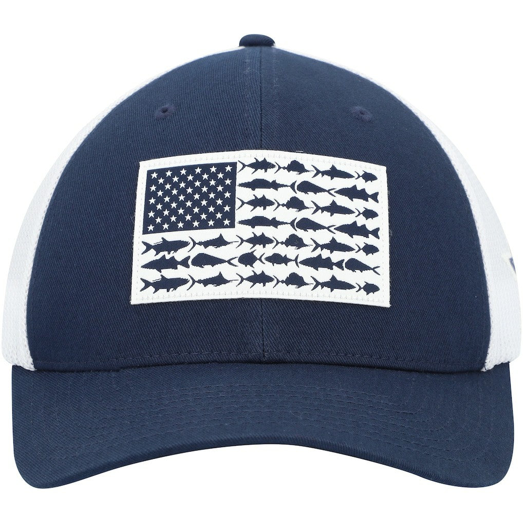 Dallas Cowboys Mesh Fish Flag Flex Hat Navy/White - Columbia