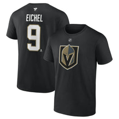 Jack Eichel Vegas Golden Knights Fanatics Authentic Stack Name & Number T-Shirt Black