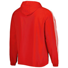 Adidas Bayern Munich DNA Raglan Full-Zip Hoodie Windbreaker Jacket - Red