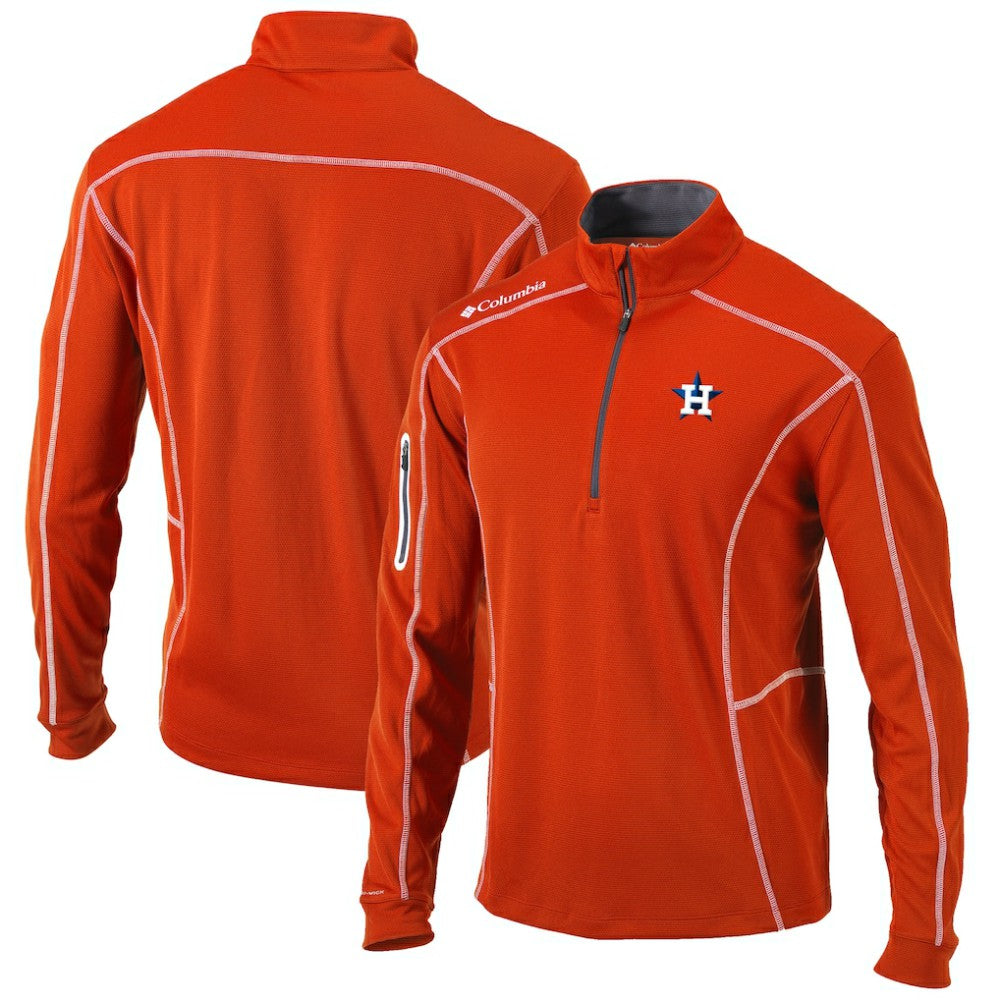 Houston Astros Columbia Shotgun Omni-Wick Quarter-Zip Pullover Jacket Clearance