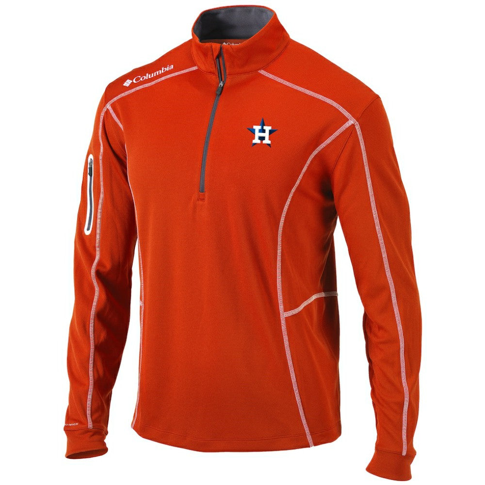 Houston Astros Columbia Shotgun Omni-Wick Quarter-Zip Pullover Jacket Clearance