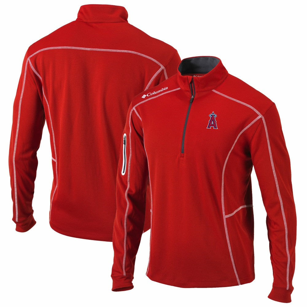 Los Angeles Angels Columbia Shotgun Omni-Wick Quarter-Zip Pullover Jacket for sale