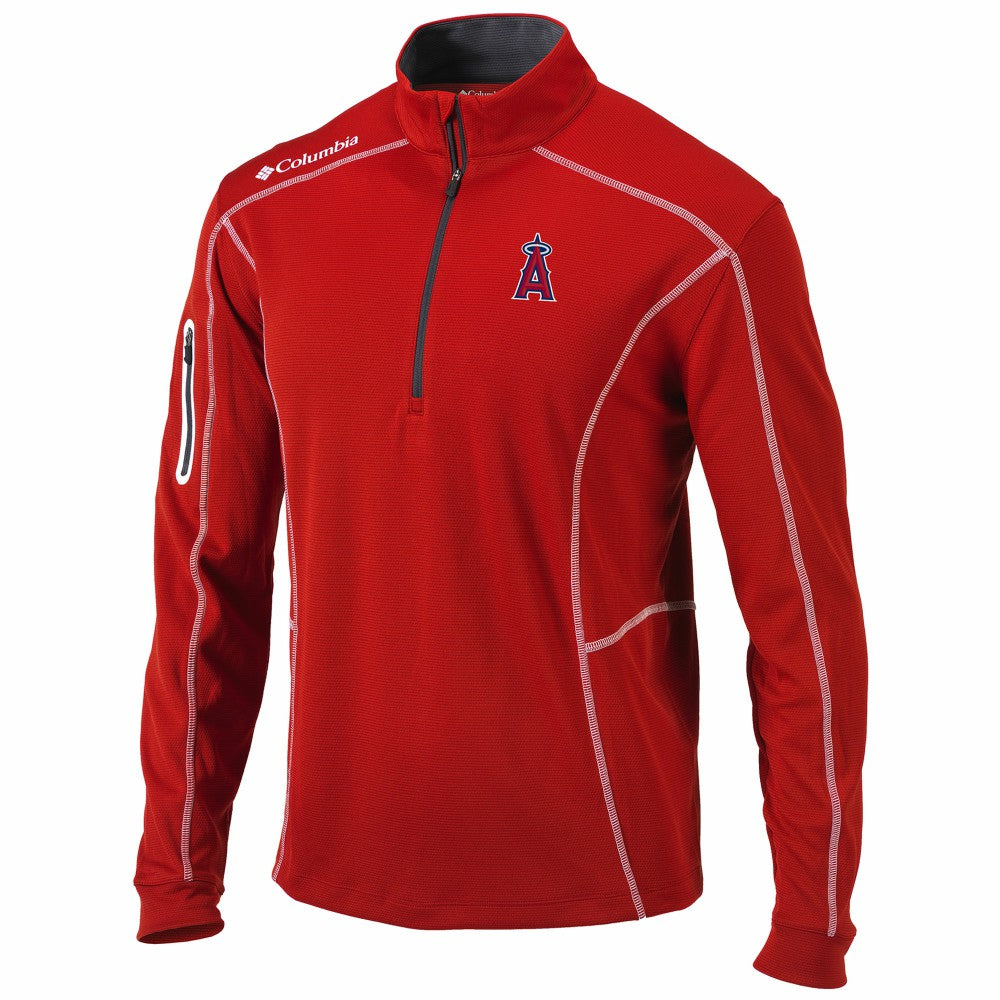 Los Angeles Angels Columbia Shotgun Omni-Wick Quarter-Zip Pullover Jacket for sale