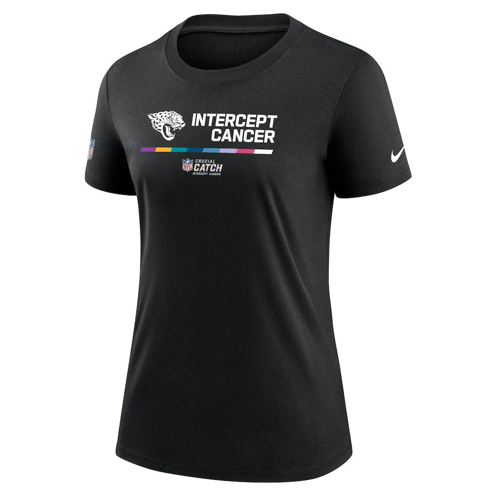 Jacksonville Jaguars Women's NFL Crucial Catch Performance T-Shirt Black - Nike