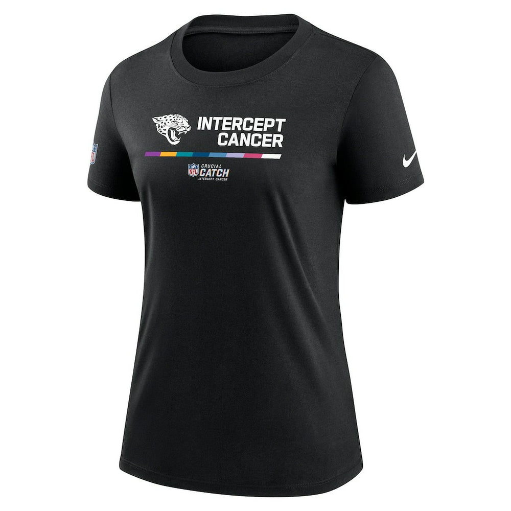 Jacksonville Jaguars Women's NFL Crucial Catch Performance T-Shirt Black - Nike