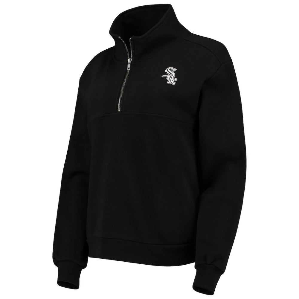 Chicago White Sox The Wild Collective Women's Two-Hit Quarter-Zip Pullover Top Clearance