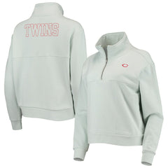 Minnesota Twins The Wild Collective Women's Two-Hit Quarter-Zip Pullover Top discount