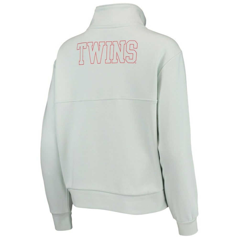Minnesota Twins The Wild Collective Women's Two-Hit Quarter-Zip Pullover Top discount