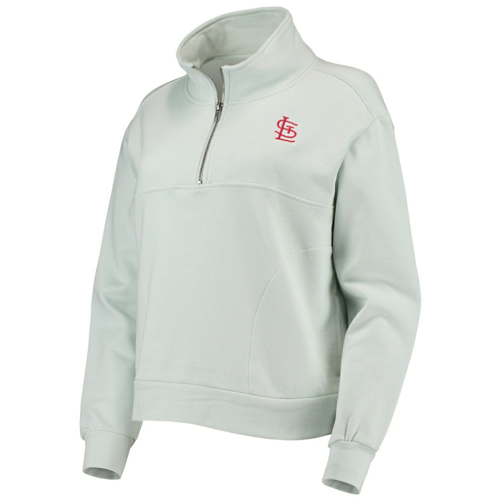St. Louis Cardinals The Wild Collective Women's Two-Hit Quarter-Zip Pullover Top discount