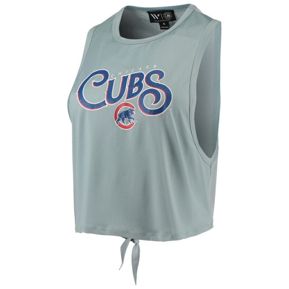 Chicago Cubs The Wild Collective Women's Open Back Twist-Tie Tank Top Online