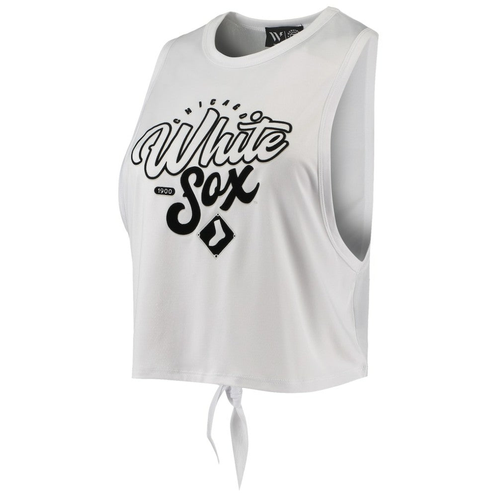 Chicago White Sox The Wild Collective Women's Open Back Twist-Tie Tank Top On Sale