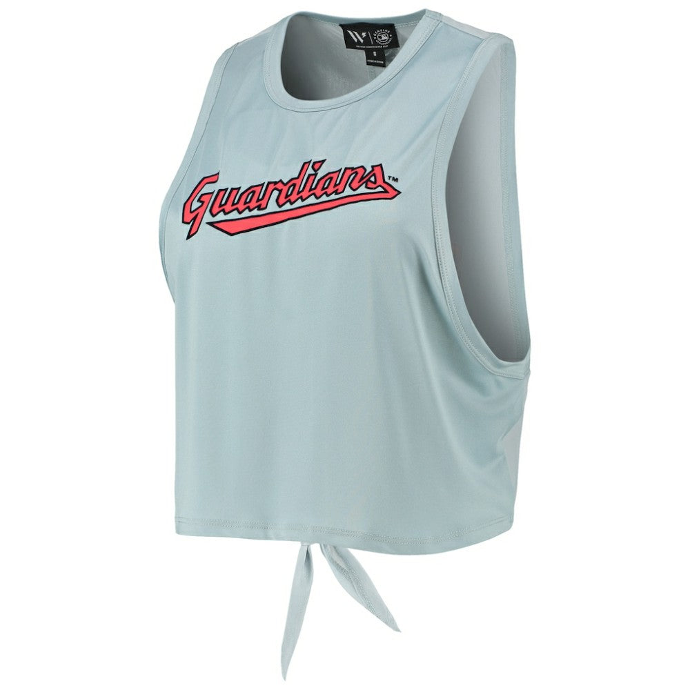 Cleveland Guardians The Wild Collective Women's Open Back Twist-Tie Tank Top Lifestyle