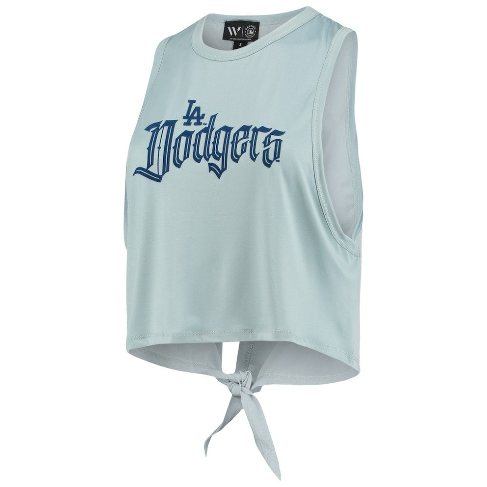 Los Angeles Dodgers The Wild Collective Women's Open Back Twist-Tie Tank Top On Sale