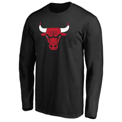 NBA - Chicago Bulls Primary Team Logo Long Sleeve T-Shirt - Black