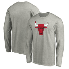 NBA - Chicago Bulls Primary Team Logo Long Sleeve T-Shirt - Heathered Gray