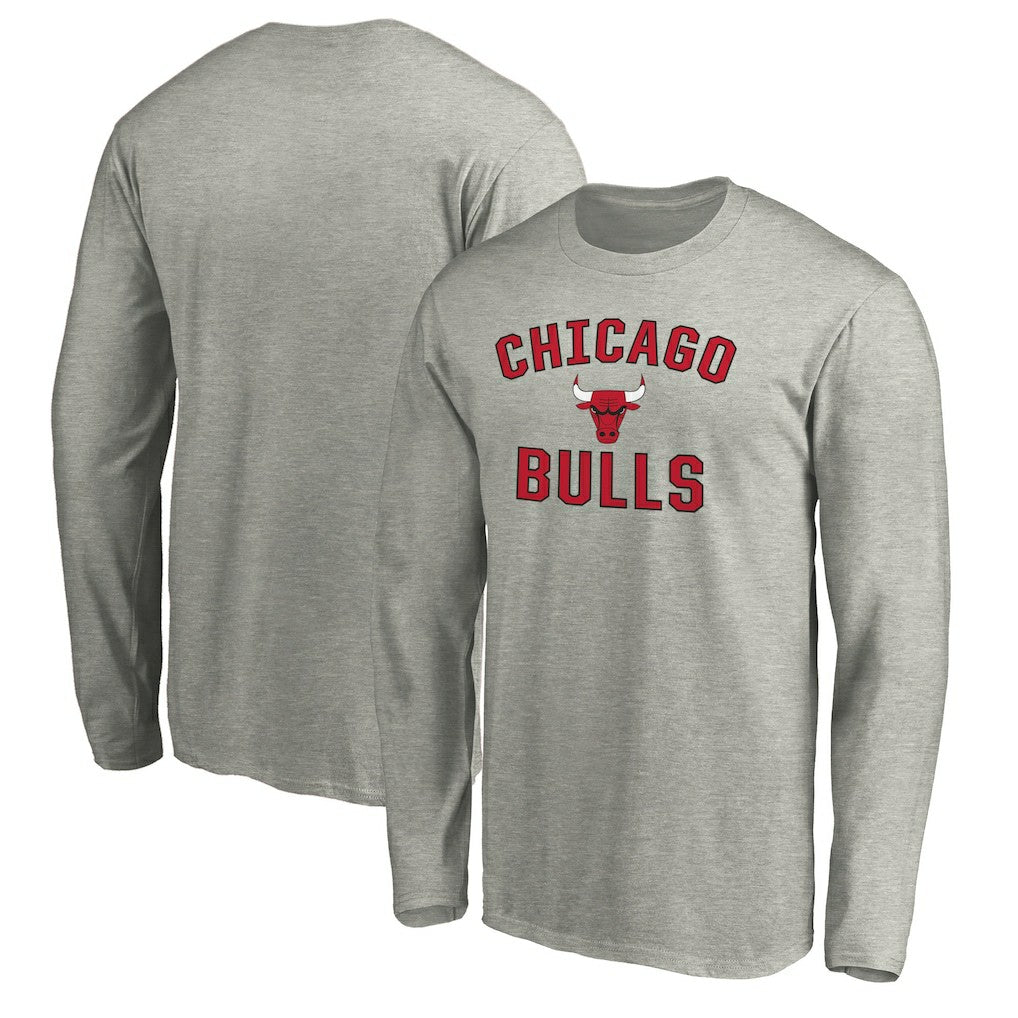 NBA - Chicago Bulls Victory Arch Long Sleeve T-Shirt - Heathered Gray