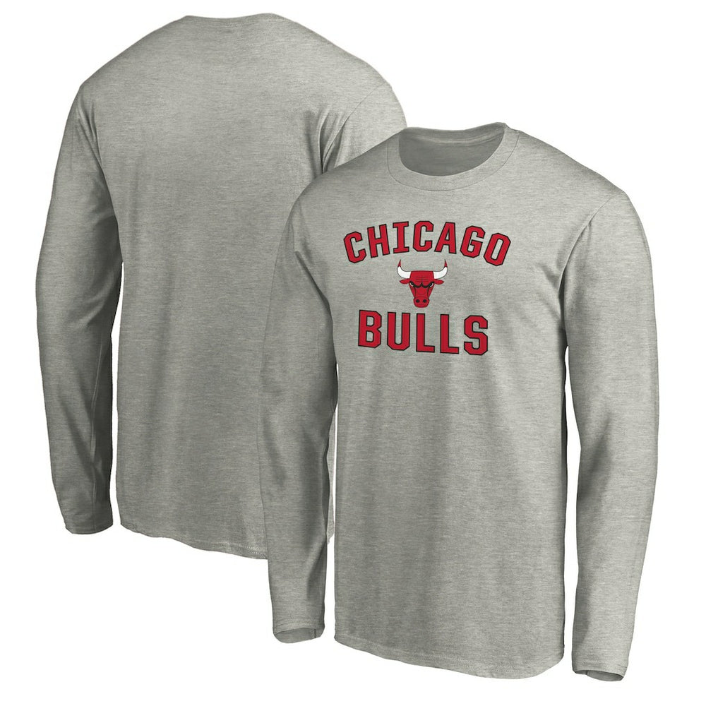 NBA - Chicago Bulls Victory Arch Long Sleeve T-Shirt - Heathered Gray