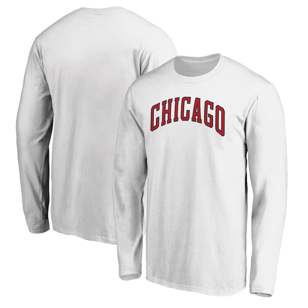 NBA - Chicago Bulls Alternate Team Logo Long Sleeve T-Shirt - White