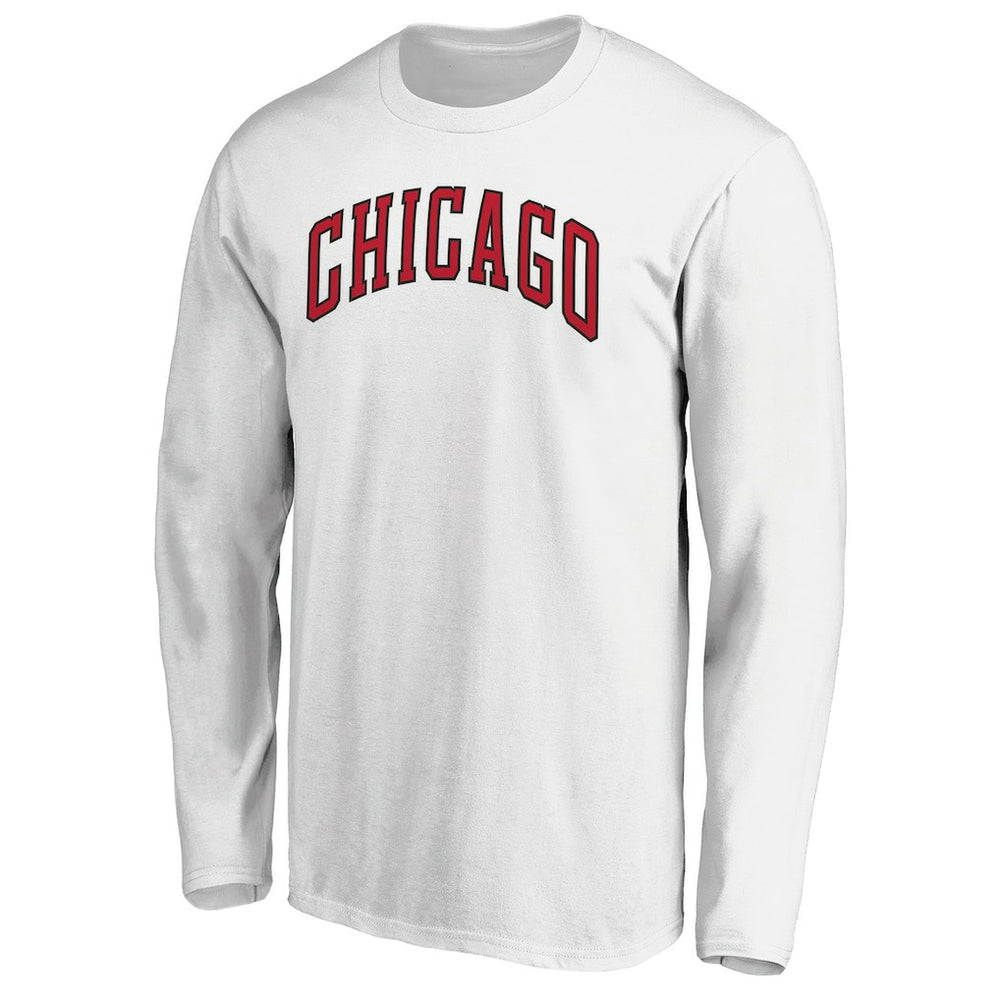 NBA - Chicago Bulls Alternate Team Logo Long Sleeve T-Shirt - White