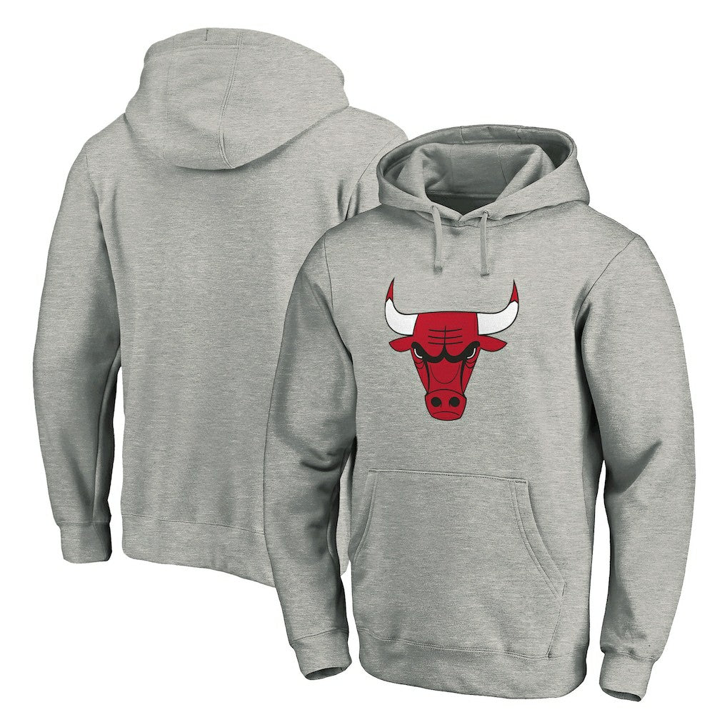 NBA - Chicago Bulls Primary Mascot Logo Pullover Hoodie - Heathered Gray